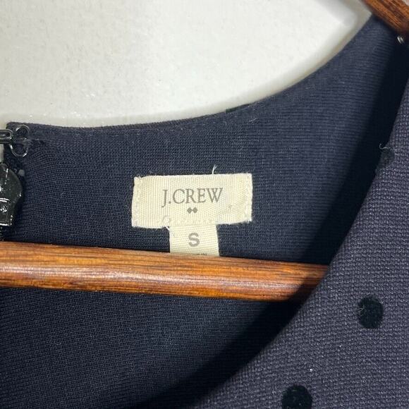 J Crew Navy Blue Polka Dot Sleeveless Dress Women’s S Classic Preppy - Picture 3 of 8